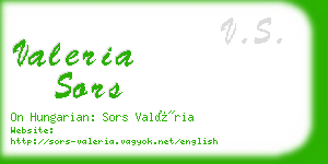 valeria sors business card